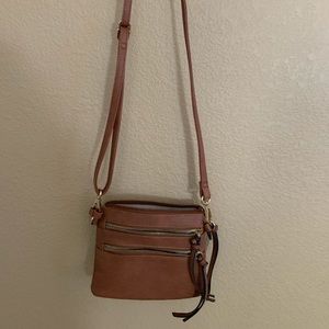 Brown basic crossbody/ shoulder bag